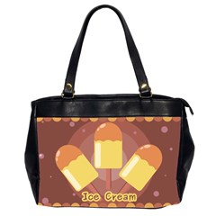 Cream Sweet Icecream Oversize Office Handbag (2 Sides) by Bajindul