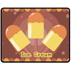 Cream Sweet Icecream Fleece Blanket (medium)  by Bajindul