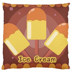 Cream Sweet Icecream Large Cushion Case (two Sides) by Bajindul