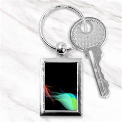 Flower 3d Colorm Design Background Key Chain (rectangle) by HermanTelo