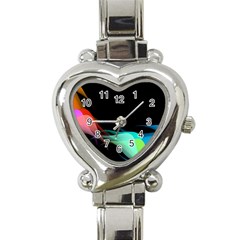 Flower 3d Colorm Design Background Heart Italian Charm Watch