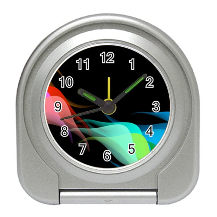 Flower 3d Colorm Design Background Travel Alarm Clock