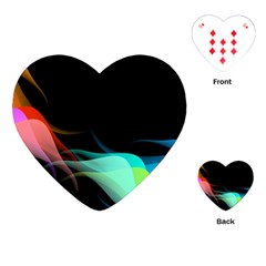 Flower 3d Colorm Design Background Playing Cards Single Design (heart) by HermanTelo