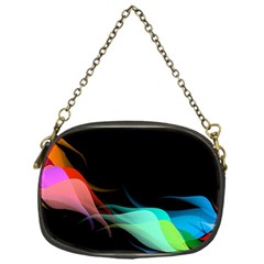 Flower 3d Colorm Design Background Chain Purse (one Side)