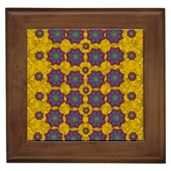 Bohemian Rare  Fantasy Flowers In The Festive Sun Framed Tile by pepitasart