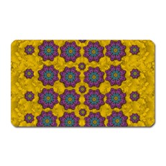 Bohemian Rare  Fantasy Flowers In The Festive Sun Magnet (rectangular) by pepitasart