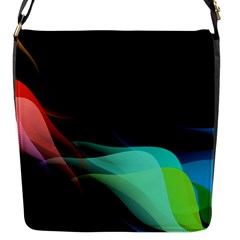 Flower 3d Colorm Design Background Flap Closure Messenger Bag (s) by HermanTelo