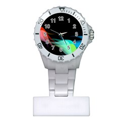 Flower 3d Colorm Design Background Plastic Nurses Watch