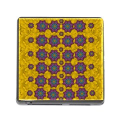 Bohemian Rare  Fantasy Flowers In The Festive Sun Memory Card Reader (square 5 Slot)