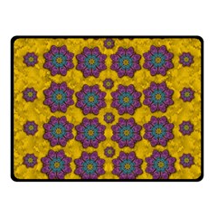 Bohemian Rare  Fantasy Flowers In The Festive Sun Fleece Blanket (small) by pepitasart