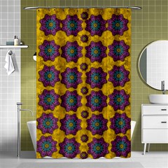 Bohemian Rare  Fantasy Flowers In The Festive Sun Shower Curtain 48  X 72  (small)  by pepitasart