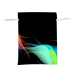 Flower 3d Colorm Design Background Lightweight Drawstring Pouch (L) Front