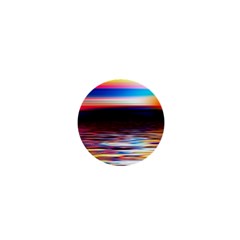 Lake Sea Water Wave Sunset 1  Mini Magnets by HermanTelo