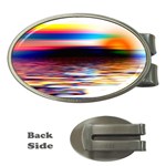 Lake Sea Water Wave Sunset Money Clips (Oval)  Front