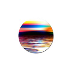 Lake Sea Water Wave Sunset Golf Ball Marker