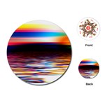 Lake Sea Water Wave Sunset Playing Cards Single Design (Round) Front