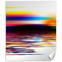 Lake Sea Water Wave Sunset Canvas 8  X 10 