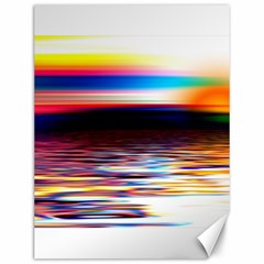 Lake Sea Water Wave Sunset Canvas 12  X 16 