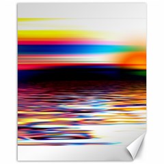 Lake Sea Water Wave Sunset Canvas 16  X 20 