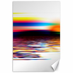 Lake Sea Water Wave Sunset Canvas 24  X 36  by HermanTelo