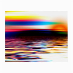 Lake Sea Water Wave Sunset Small Glasses Cloth (2 Sides)