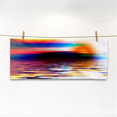 Lake Sea Water Wave Sunset Hand Towel