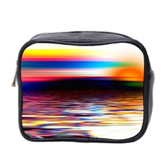 Lake Sea Water Wave Sunset Mini Toiletries Bag (two Sides)