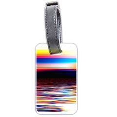 Lake Sea Water Wave Sunset Luggage Tag (two Sides) by HermanTelo