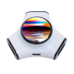 Lake Sea Water Wave Sunset 3-port Usb Hub