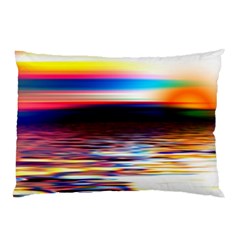 Lake Sea Water Wave Sunset Pillow Case (two Sides)