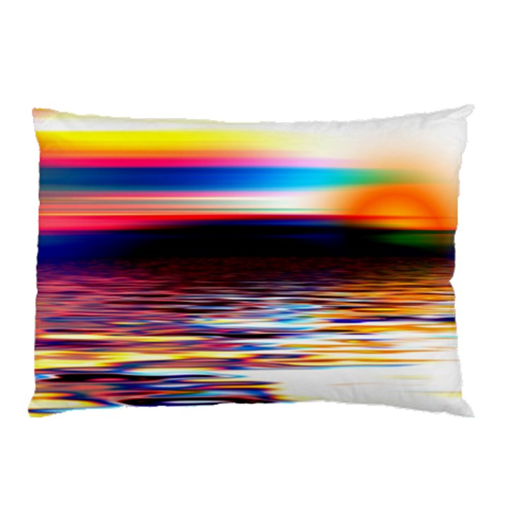 Lake Sea Water Wave Sunset Pillow Case (Two Sides)