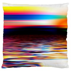 Lake Sea Water Wave Sunset Large Cushion Case (one Side)