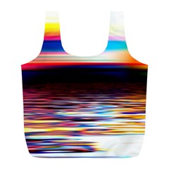 Lake Sea Water Wave Sunset Full Print Recycle Bag (l)