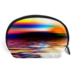 Lake Sea Water Wave Sunset Accessory Pouch (large) by HermanTelo