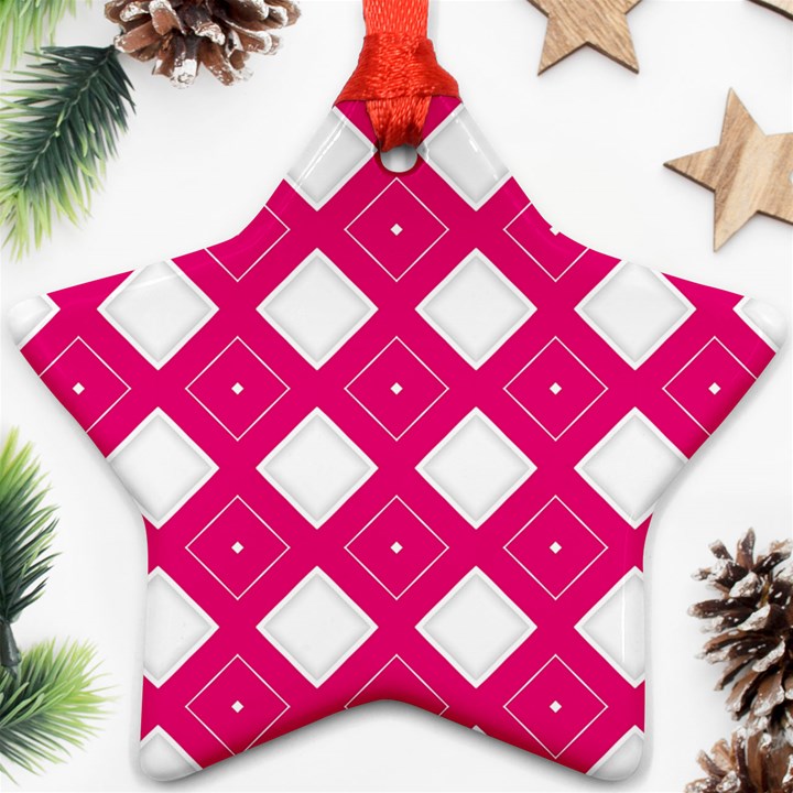 Backgrounds Pink Star Ornament (Two Sides)