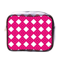 Backgrounds Pink Mini Toiletries Bag (one Side)