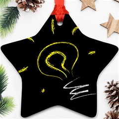 Bulb Light Idea Electricity Ornament (star) by HermanTelo