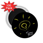 Bulb Light Idea Electricity 2.25  Magnets (100 pack)  Front