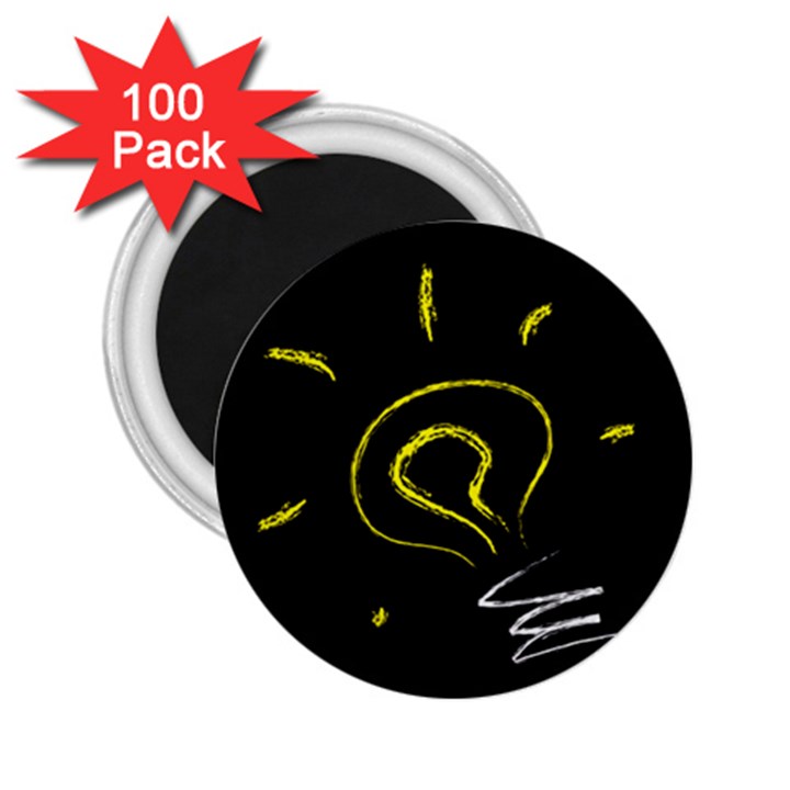 Bulb Light Idea Electricity 2.25  Magnets (100 pack) 