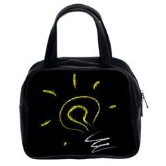 Bulb Light Idea Electricity Classic Handbag (two Sides) by HermanTelo