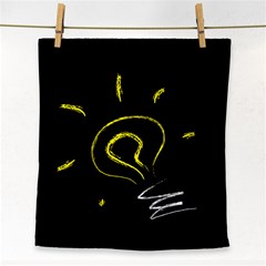 Bulb Light Idea Electricity Face Towel by HermanTelo