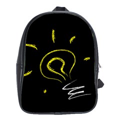 Bulb Light Idea Electricity School Bag (large)