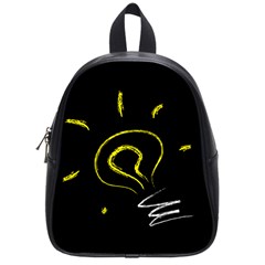 Bulb Light Idea Electricity School Bag (small) by HermanTelo