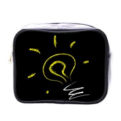 Bulb Light Idea Electricity Mini Toiletries Bag (one Side) by HermanTelo