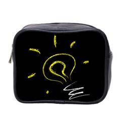 Bulb Light Idea Electricity Mini Toiletries Bag (two Sides) by HermanTelo