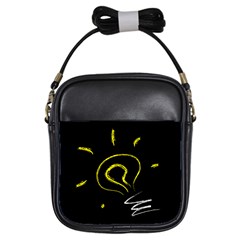 Bulb Light Idea Electricity Girls Sling Bag by HermanTelo