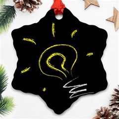 Bulb Light Idea Electricity Ornament (snowflake) by HermanTelo