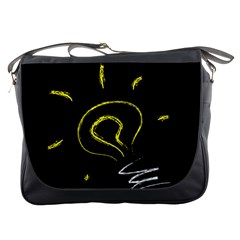 Bulb Light Idea Electricity Messenger Bag by HermanTelo