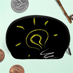 Bulb Light Idea Electricity Accessory Pouch (large) by HermanTelo