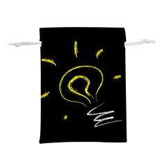 Bulb Light Idea Electricity Lightweight Drawstring Pouch (l) by HermanTelo